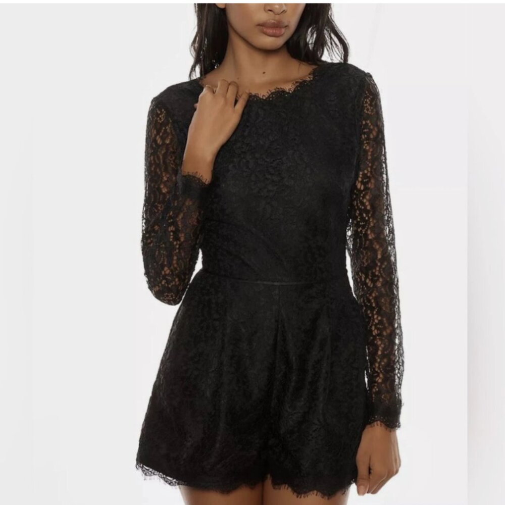 Brand New By Anthropologie Long-Sleeve Lace Playsuit